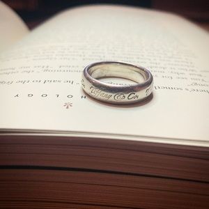 Sterling silver Tiffany & Co. engraved ring